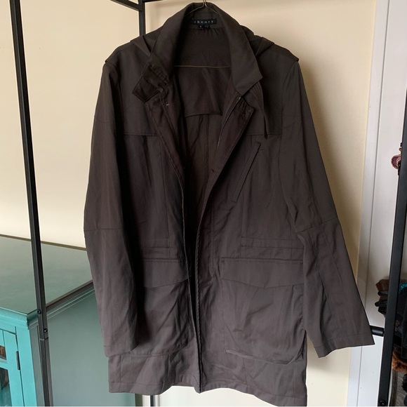 Theory Black Compactable Parka Winter Jacket EUC Size - Small - Picture 4 of 8